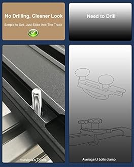 T Slot Bolts for Roof Rack Cross Bars, Platform, Cargo Basket, Stainless Square T Track Bolt Adapter to Secure Bike/Ski/Kayak Rack, Solar Panel, Awning, 4mm Thick