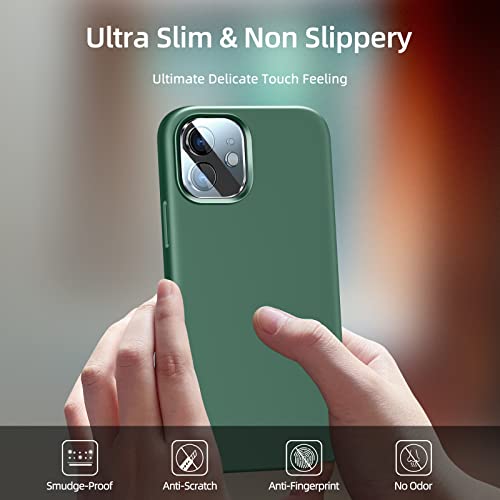 Jtwie [5 In 1 Compatible With Iphone 12 Mini Case,Shockproof Silicone Case With [2 Screen Protectors And 2 Camera Protectors] For Iphone 12 Mini 5.4 Inch Green…… #TOP4