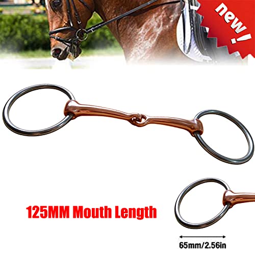 Mors de cheval en acier inoxydable avec tige ronde en cuivre 65 mm