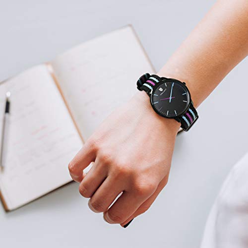 G GALLANT Women's Watch, Analog Quartz Watches with Nylon Strap Ladies Wristwatch Womens Wrist Watch Relogio Feminino Waterproof Watches for Student Casual2