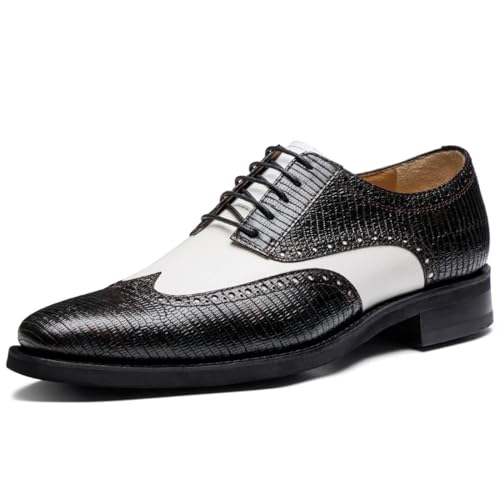 Image of Men's Dress Shoes Genuine Leather Oxfords Luxury Formal Business Suit Shoes with Blake Rapid Stitch