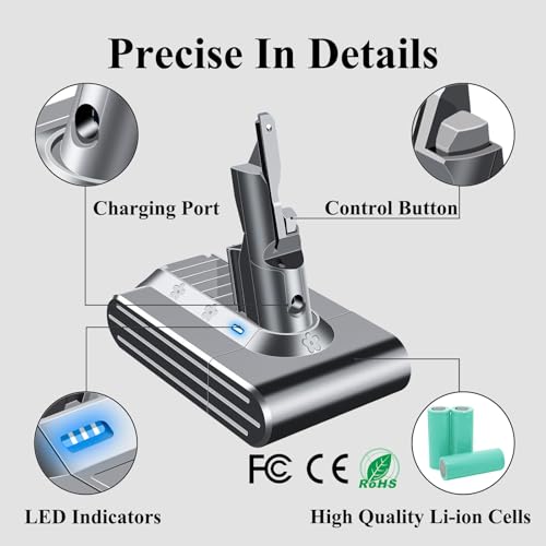 Image of Premium 21.6V 9000mAh V7 Battery Replacement for Dy /Son V7 Battery Replacement SV11 Motorhead Animal Trigger Car+Boat Fluffy Allergy Cordless Vacuum Cleaners