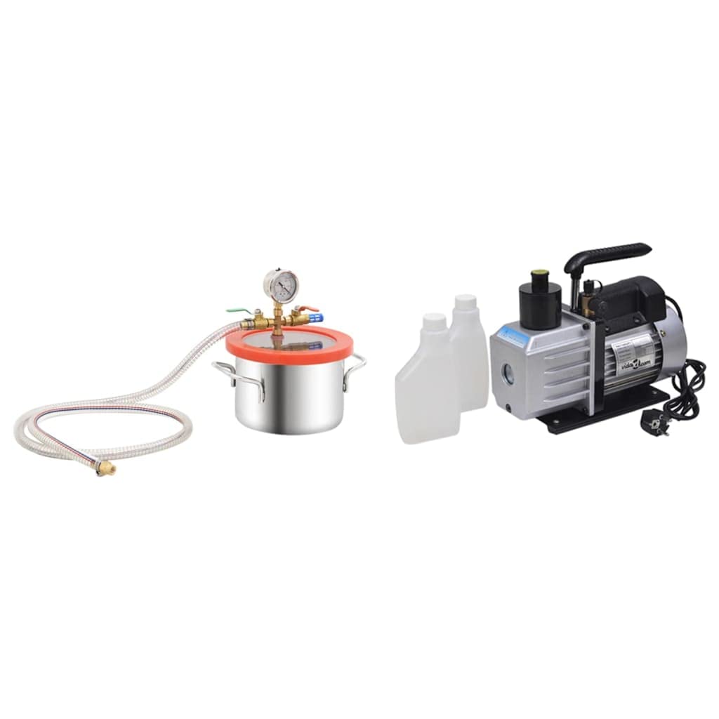 Generisch Vakuumkammer mit 2-stufiger Pumpe 3,7 L,Heimwerkerbedarf,Metallpumpen,Pumpen zur Entwässerung & Wasserleitung,11.27KG,3100537