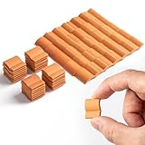 VELATYVIO 150Pcs Mini roof Tiles Miniature Dollhouse Shingles Tiny potter's Clay Landscaping roof Shingles for Crafts Project Shed DIY Kitchen Garden Diorama Roofing Building Model Sets (Red)