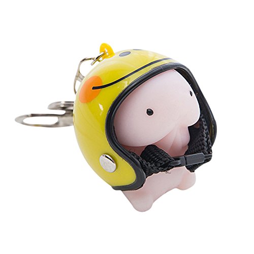 Tuscom Mochi Dingding Squishy Toy with Helmet, Cartoon Couple Keychain Accessories (D)