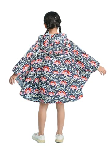 Image of Freesmily Kids Cute Raincoat Waterproof Rain Poncho Jacket Coat for Girls Boys