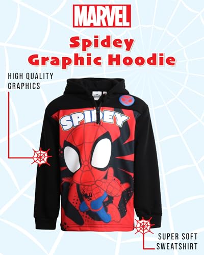 Marvel Boys Hoodie - Fleece Pullover Quarter Zip Sweatshirt Graphic Hoodies for Boys - Novelty Clothing for Toddlers & Kids2