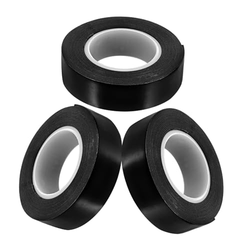 Anneome 3 Rollos De Cinta Aislante Negra Autoadhesiva, Cinta De Goma Vulcanizada Resistente Al Agua Para Reparación De Tuberías, Aislamiento Eléctrico y Uso Industrial