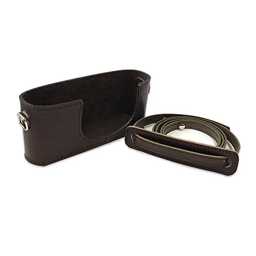 HILANO Leica Leica A-shape/DII/Standard Unisex Handmade Genuine Leather Camera Case (Strap Included) Brown