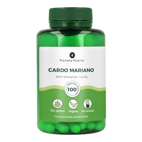 PLANETA HUERTO | Cardo Mariano 100 Cápsulas - Suplemento Natural para el Apoyo Hepático y Digestivo