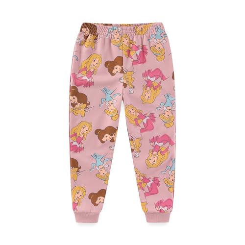 Disney Princess Girls 2 Pack Fleece Jogger Pants for Big Kids3