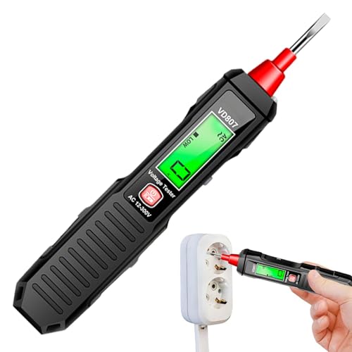 Detector de Voltaje - Comprobador de Precisión para Circuitos - Dispositivo de Detección de 12-300V CA para Automóvil, Hogar, Frigorífico y Motor