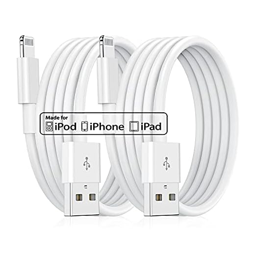 Long iPhone Charger 10ft, Apple Charging Cord Lightning Cable 10 Foot, Extra Long USB Charger Cable 10 Feet for Apple iPhone 12 Mini/11 Pro Max/XS/8 Plus/7/6/SE/iPad(2pack)