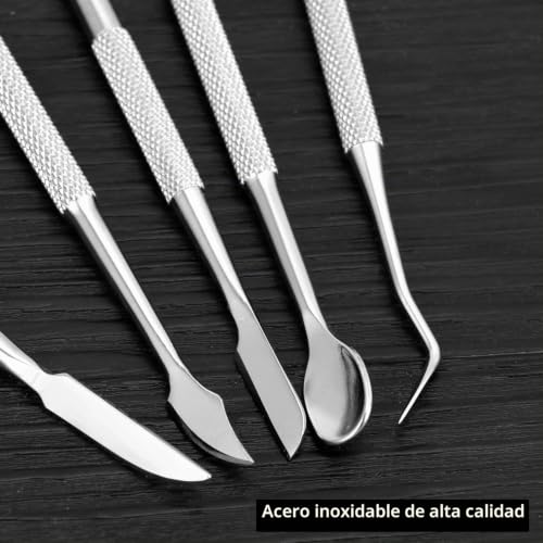 Miniatura 4 de Qwork 10 Piezas Herramientas Para Tallar Cera, Herramienta Para Tallar De Doble Punta, Para Arcilla, Cerámica Y Cera