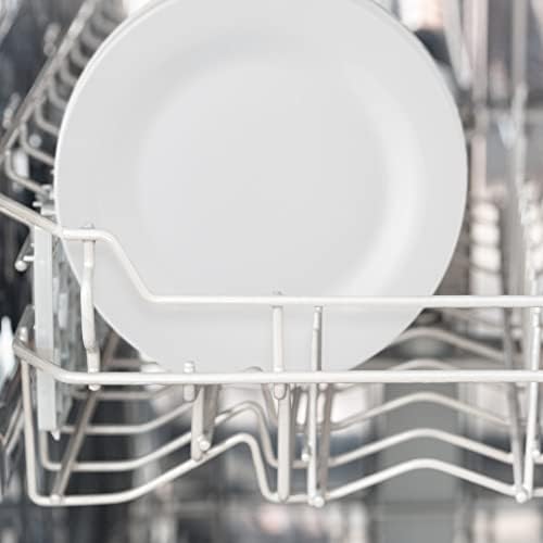 Lewis's 12 Piece Arctic Plate Set / Plate and Bowl Sets / 4X Dinner Plates, 4X Side Plates, 4X Bowls / White Dinner Plates, Microwave/Dishwasher Safe