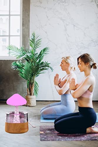 Raining Cloud Humidifier, Rain Cloud Diffuser Night Light Diffuser White Noise, Zen Raining Cloud Essential Oil Aromatherapy Cloud Diffuser Bedside, Desk Fountain Spread Pixie Dust (White Base) #TOP7