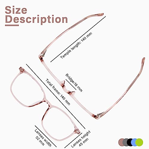 Fonhcoo Blue Light Blocking Glasses Women Men Tr90 Fashion Round Frame Transparent Eyewear Anti Uv Glare Computer Blue Light Glasses For Women Men #TOP4