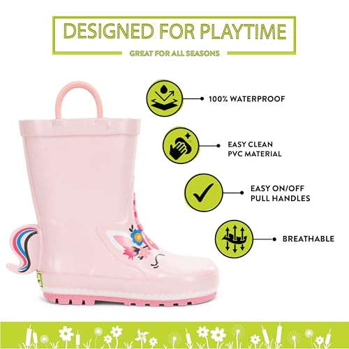Image of Western Chief Kids Ladybug Rain Boot(Toddler /Little Kid /Big Kid) | Built for outdoor play, pull-on loops for self-dressing, comfort EVA insole, rubber traction outsole, toddler to big kid size