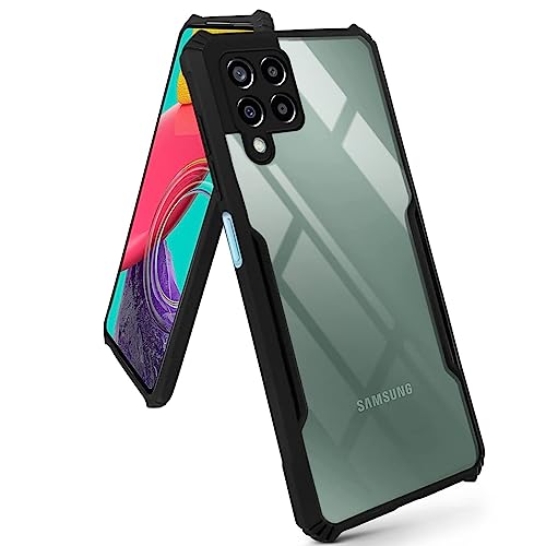 Image of Jkobi Back Cover Case for Samsung Galaxy M53 5G (Shockproof with Polycarbonate Clear Panel | Professional Black)