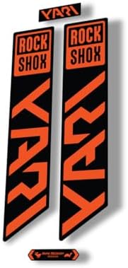 Fork Replacement Decal Sticker Compatibale for Rock Shox Yari 2021 Series Orange (Glossy) image 2