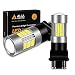 Alla Lighting 54-SMD 3156 3157 LED Turn Signal Light Bulbs High Power 4014 48-SMD LED 3157 Bulb 6000K Xenon White 3156 3157 LED Bulb Super Bright LED 4157 3457 3157 Blinker Light(Set of 2)