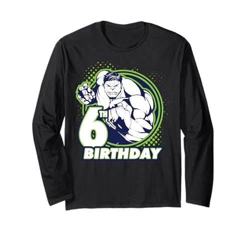 Badge anniversaire Hulk t-shirt manches longues 6 ans Marvel