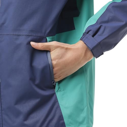 Image of Zeel Raingear Stylish Rain Jacket for Men Waterproof for Bike Riders with Adjustable Hood along with inner pockets,Waterproof Rainwear with Lightweight Polyester Jacket, ZRS013