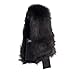surell - Faux Fox Fur Headband Scarf - Two-in-One Winter Fashion Ear Warmer and Infinity Loop Neckwear- Warm Winter Accessory Luxury Headwear - (Black)