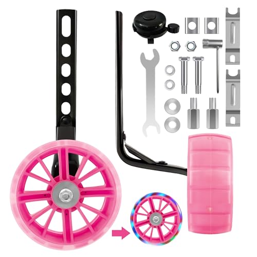 CycForge Ruedas Estabilizadoras Con Ruedas Luminosas y Silenciosas Para Bicicletas Infantiles de 12, 14, 16, 18, 20 Pulgadas Con Velocidad Variable