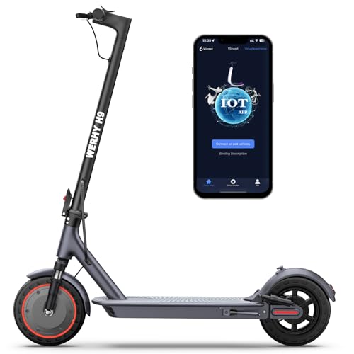Image of WERHY Electric Scooter, 500W Motor, Max 25 Miles Long Range, 22 MPH Max Speed, 10 inch Solid Tire, Lightweight Foldable E-Scooter with Dual Braking, Digital Display, Cruise Control