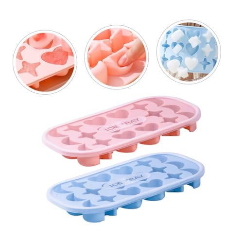 2 pcs moldes de hielo silicona con tapa diseño dibujos miniatura 5