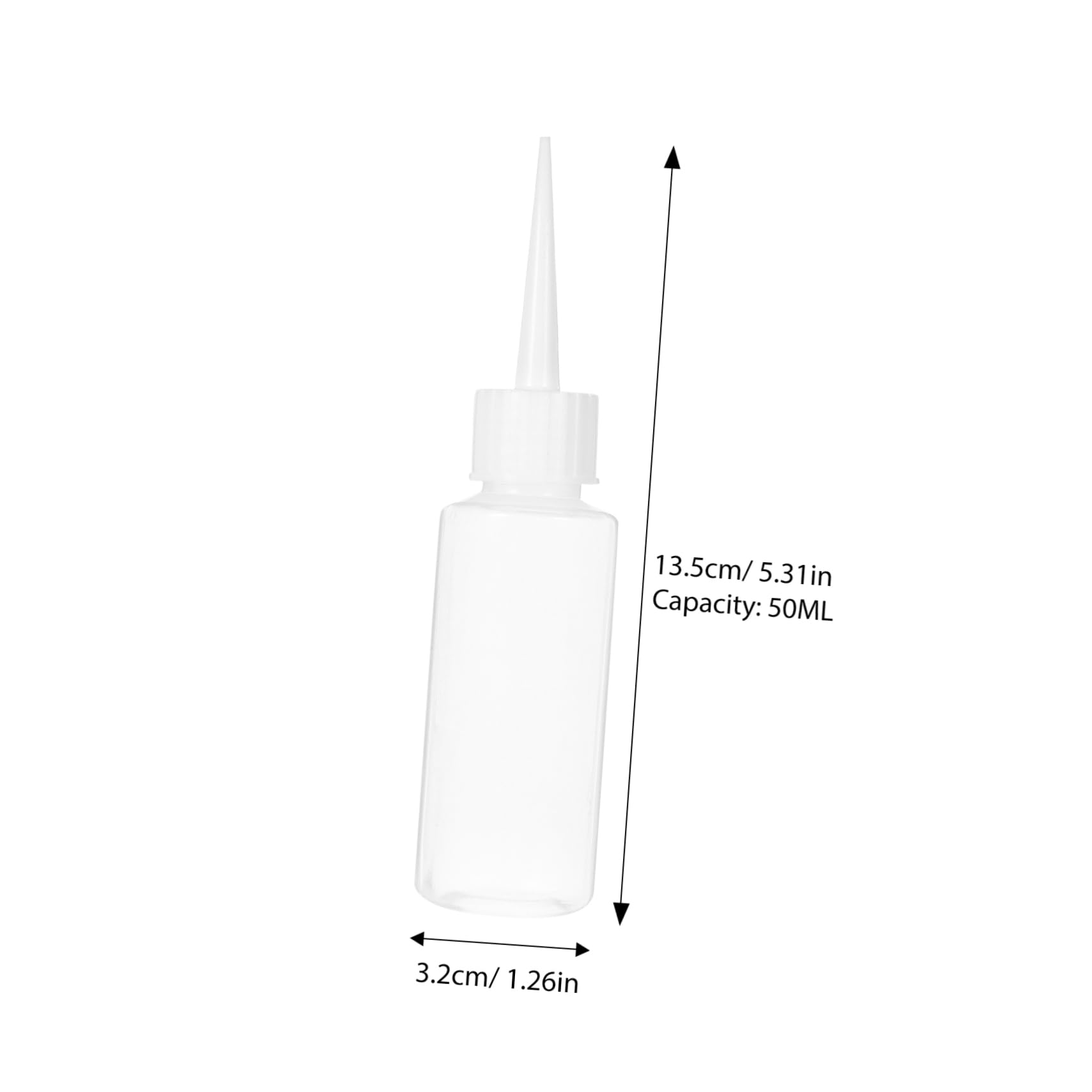 AUTSUPPL 50ml Mini Glue Bottles Lids Plastic Squeeze Bottles for Liquid Storage