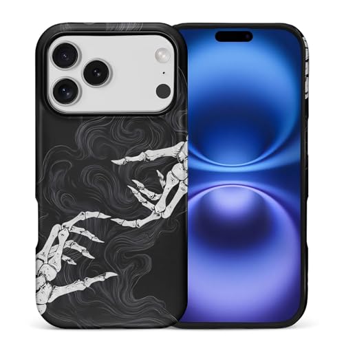 Coque iPhone 17 Pro main squelette en silicone liquide mat antichoc - 2
