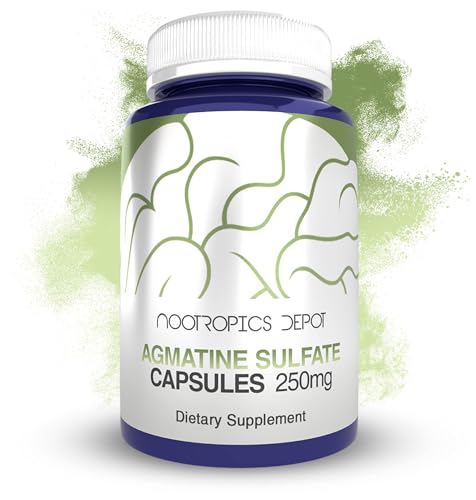 Nootropics Depot Agmatine Sulfate Capsules | 250mg | 120 Count | Nitric Oxide & Pump Support | Pre-Workout Amino Acid | Promotes Strength Energy & Recovery