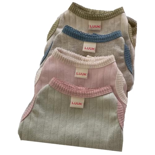 ISUPY ���킢�� ���̕�T�V���c �t�� �ĕ� ������ �ʋC�� �^���N�g�b�v �y�b�g�� �h�b�O�E�F�A �y�b�g�E�F�A �x�X�g �����^�� �q�� �`���� �L�� �E�ѕی� �m�� ���U�� �y�b�g�p�i (XL,�O���[��)