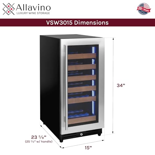 Image of Allavino Reserva Series 30-Bottle Single Zone Built-in Wine Cooler Refrigerator