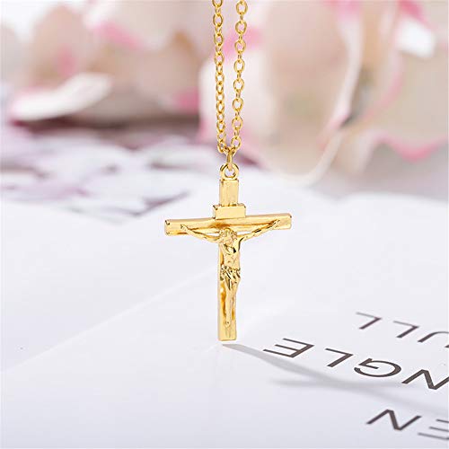 Stainless Steel Cross Crucifix Pendant Necklace Dainty Unisex Religious Baptism Jewelry3