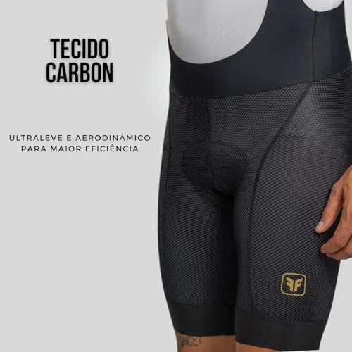 Bretelle Ciclismo Free Force Masculino Performance Carbon Novo 2025 - M