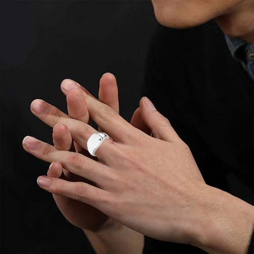 Gemstone Signet Ring for Men - Birthstone Ring Yellow White Rose 10K 14K 18K Gold 925 Sterling Silver Unique Design Gem Chunky Ring for Engagement Anniversary Fathers Day2