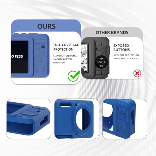 Funda de silicona para Kodak PIXPRO FZ55 color azul miniatura 3