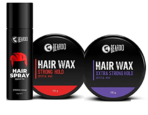 Beardo Strong Hold Combos(Hair Spry-Strong Hold Wax-XXtra Strong Hold Wax)