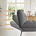 COMHOMA 72″Futon Sofa Bed,Modern Convertible Sleeper Sofa, Fabric Futon Couch with Multi-Position Backrest for Living Room Furniture (Grey)