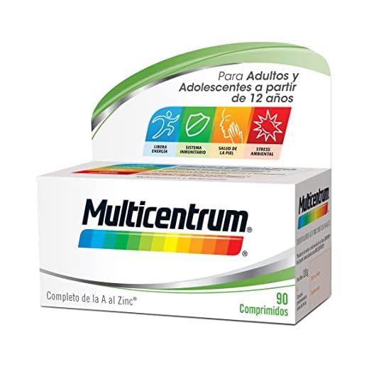 MULTICENTRUM, Complemento Alimenticio Multivitamínico y Multimineral para Adultos y Adolescentes, Sin Gluten, 90 Comprimidos