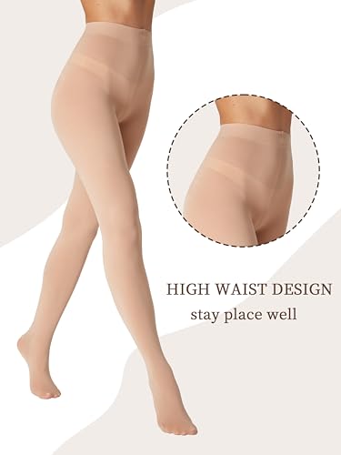 2Pairs Opaque Tights for Women 80D High Waist Womens Stockings Soft & Elastic Women’s Pantyhose with 20+ Colors3