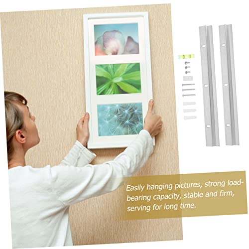 Image of DOITOOL 2sets French Cleat Interlocking Hardware Kit for Wall-Mounted Picture Frames and Mirrors Z-Shaped Brackets for Renovations Exhibitions and Home