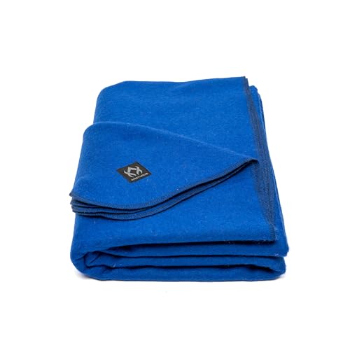 Image of Arcturus Military Wool Blanket - Warm, Thick, Washable - Great for Outdoors, Camping, Stadium Blanket, Picnics, Travel - Car & Bushcraft Survival Kits, Large 64 inch x 88 inch 4.5 lb