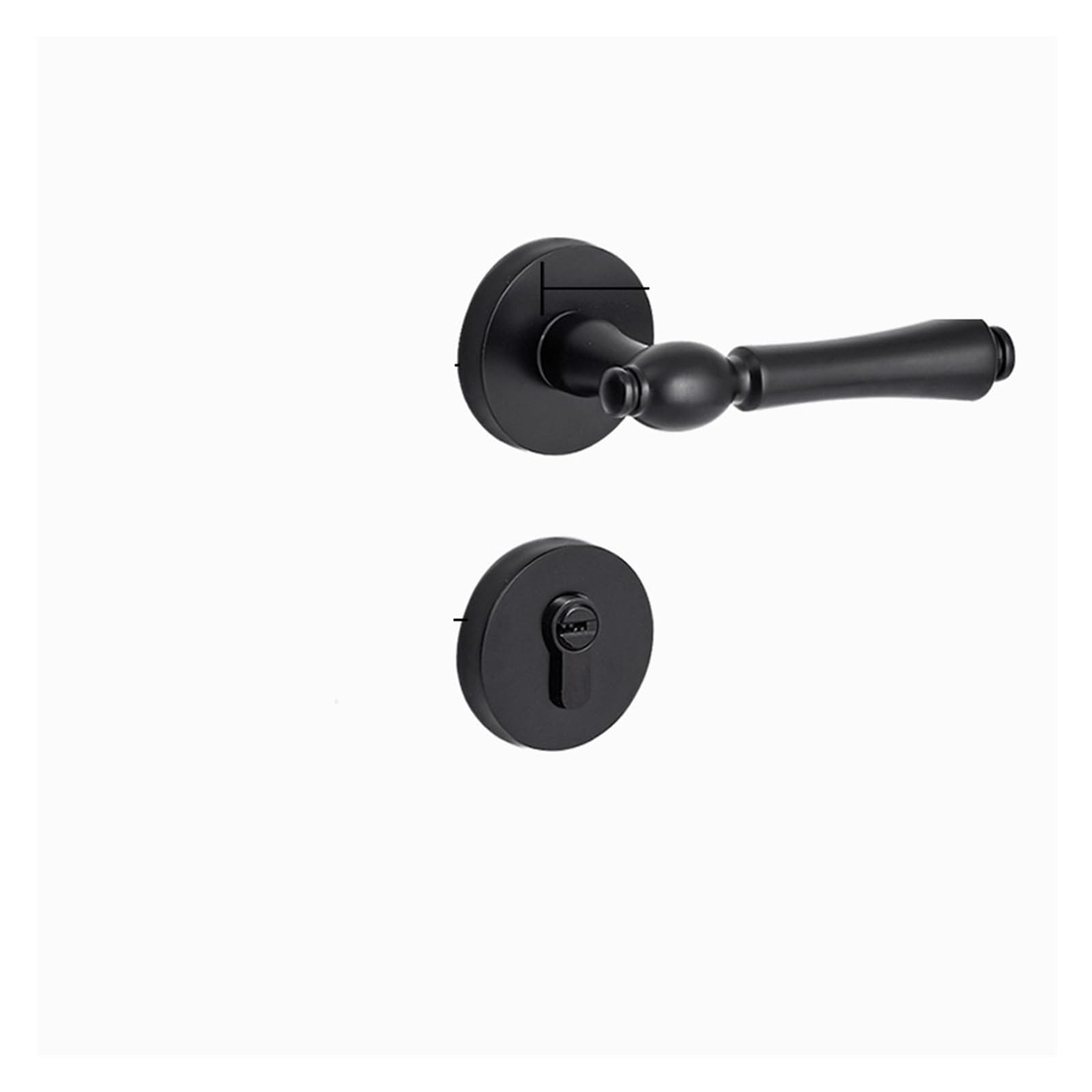 NYRXRYTCA Bedroom Door Lock Split Lock Handle Lock Household Indoor Magnetic Silent Bathroom Door Handle Complete Set of Wooden Door Lock(A Yahei 7255 magnetic)