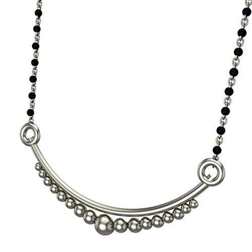 Image of DISHIS 14k (585) 14K (585) White Gold Designer Mangalsutra for Women