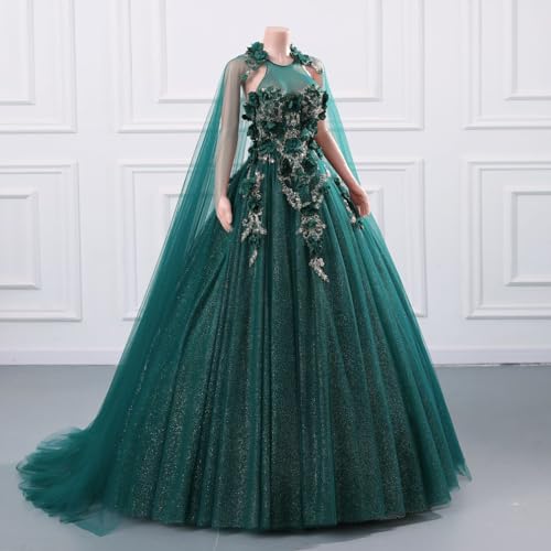 Image of Women's Beading Sweetheart Ball Gown Tulle Layed Long Quinceanera Dress