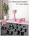 FEIERDUN 5-in-1 Adjustable Dumbbell Set of 2, 12LBS/6LBS Hand Weights for Women, 1s-Adjust Dual-Stable Dumbbell Set for Women Home Gym & Outdoor, Pink